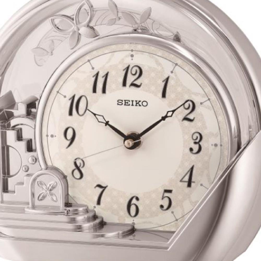 นาฬิกาตั้งโต๊ะ SEIKO CLOCKS QXN232S 7.2X8.3 นิ้ว สีเงิน