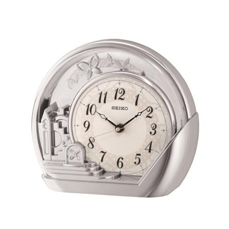 นาฬิกาตั้งโต๊ะ SEIKO CLOCKS QXN232S 7.2X8.3 นิ้ว สีเงิน