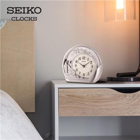 นาฬิกาตั้งโต๊ะ SEIKO CLOCKS QXN232S 7.2X8.3 นิ้ว สีเงิน_2