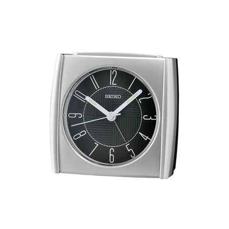 นาฬิกาปลุก SEIKO CLOCKS QHE205S 3.3X3.5 นิ้ว สีเงิน_0