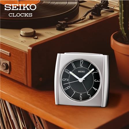 นาฬิกาปลุก SEIKO CLOCKS QHE205S 3.3X3.5 นิ้ว สีเงิน_4