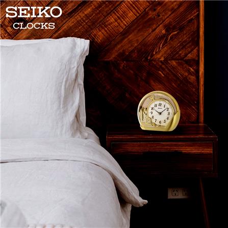 นาฬิกาตั้งโต๊ะ SEIKO CLOCKS QXN232G 7.2X8.3 นิ้ว สีทอง_2