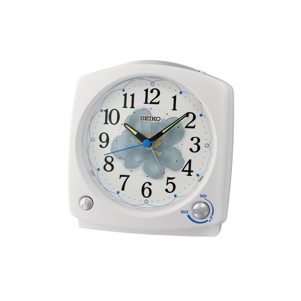 นาฬิกาปลุก SEIKO CLOCKS QHP012W 5.11X4.72 นิ้ว สีขาว