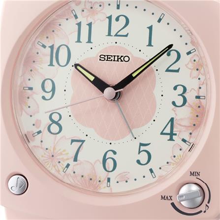 นาฬิกาปลุก SEIKO CLOCKS QHP012P 5.11X4.72 นิ้ว สีชมพู_1