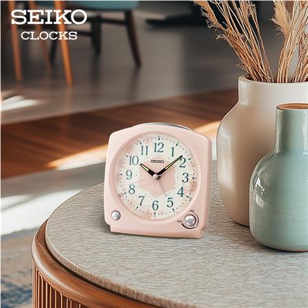 นาฬิกาปลุก SEIKO CLOCKS QHP012P 5.11X4.72 นิ้ว สีชมพู_5