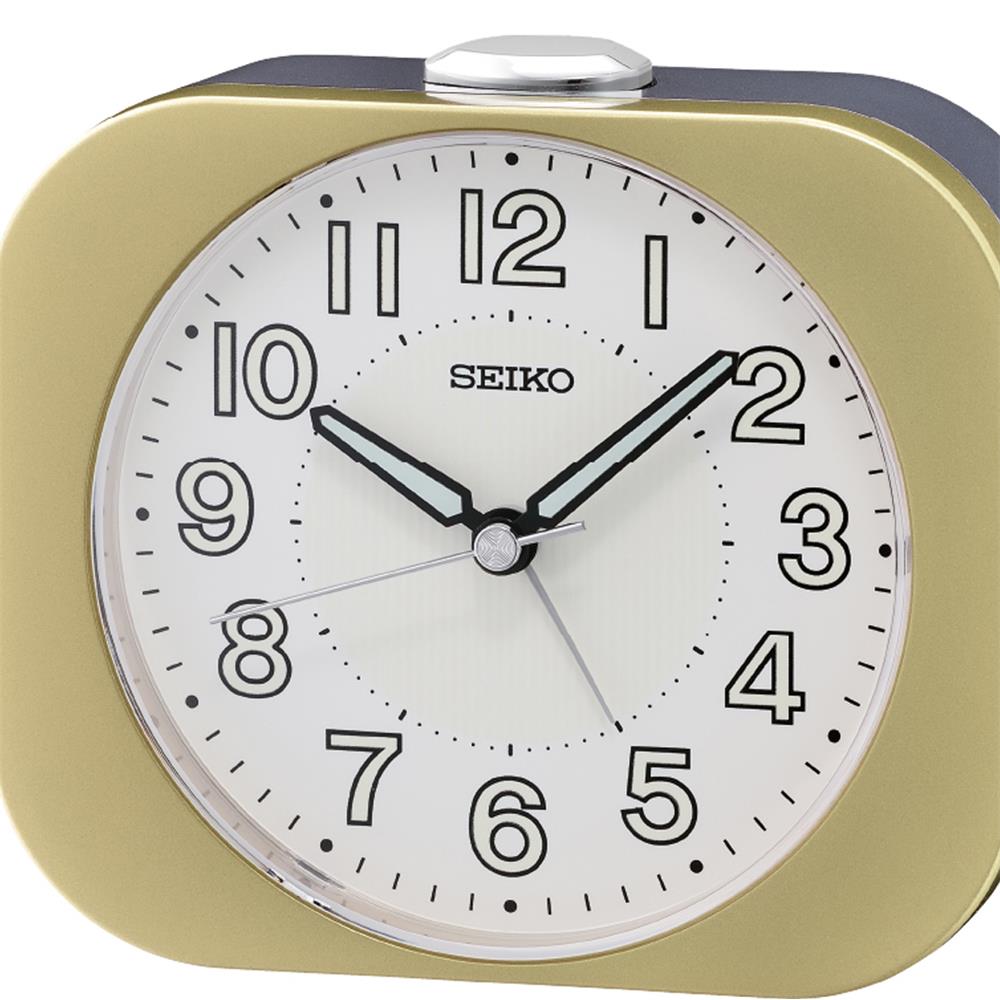 นาฬิกาปลุก SEIKO CLOCKS QHE206G 3.89X5.2 นิ้ว สีทอง