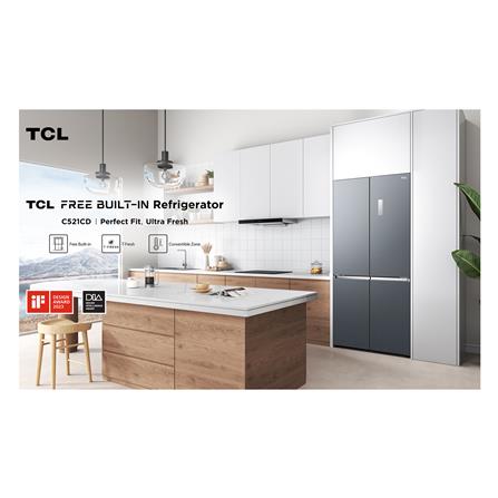 ตู้เย็น MULTI DOOR TCL RT52GCCDE 18.4 คิว กระจกน้ำเงิน_6