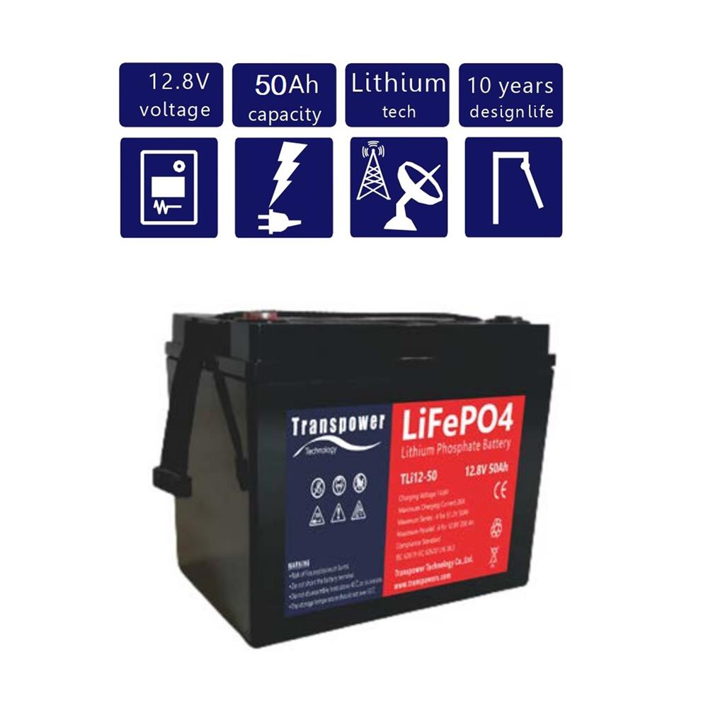 แบตเตอรี่ LITHIUM ION TRANSPOWER LIFEPO4 12V 50AH