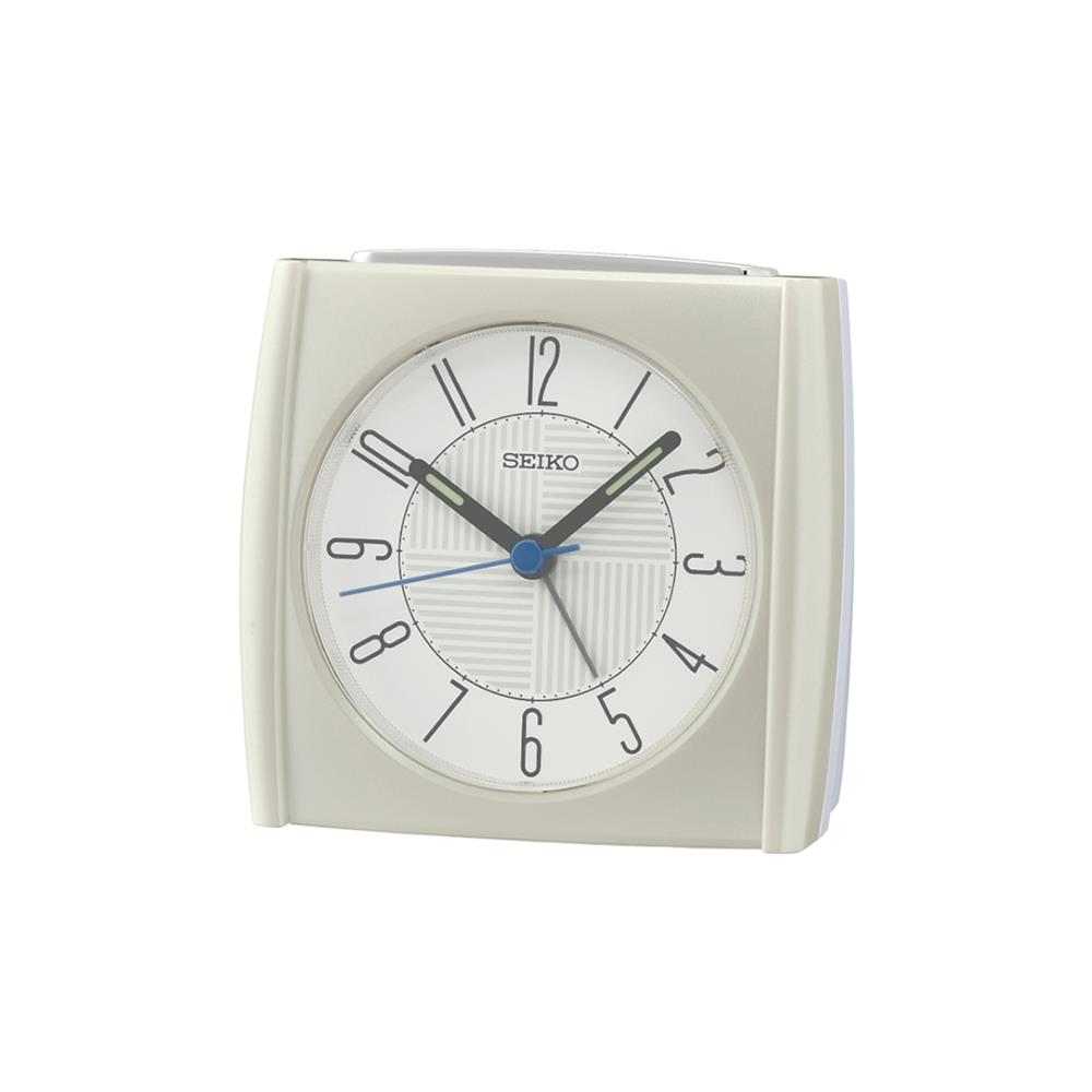 นาฬิกาปลุก SEIKO CLOCKS QHE205W 3.3X3.5 นิ้ว สีขาว