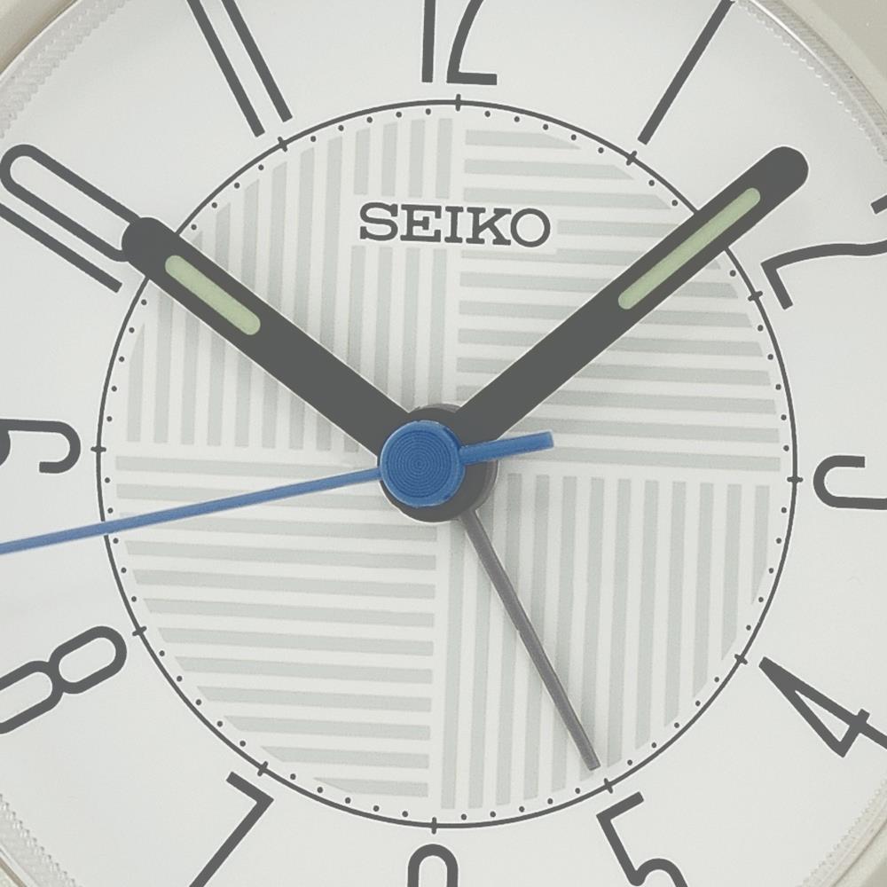 นาฬิกาปลุก SEIKO CLOCKS QHE205W 3.3X3.5 นิ้ว สีขาว