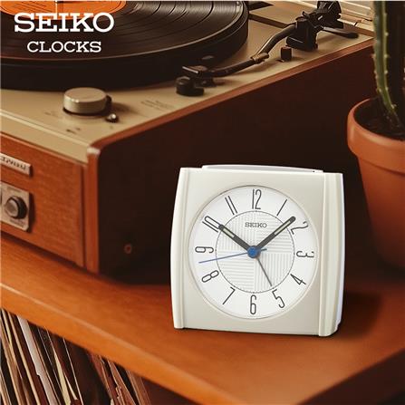 นาฬิกาปลุก SEIKO CLOCKS QHE205W 3.3X3.5 นิ้ว สีขาว_5