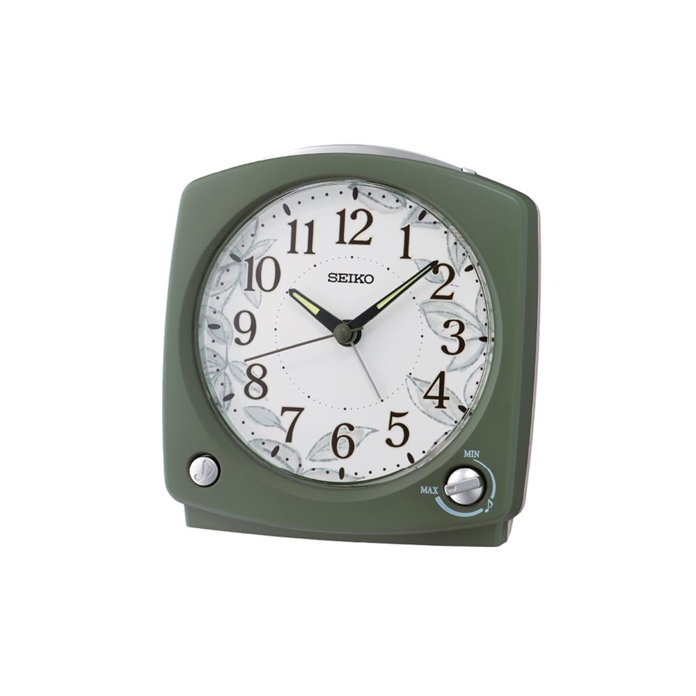 นาฬิกาปลุก SEIKO CLOCKS QHP012M 5.11X4.72 นิ้ว สีเขียว