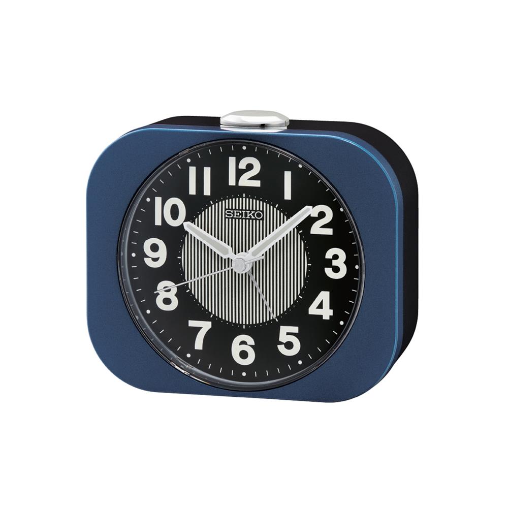 นาฬิกาปลุก SEIKO CLOCKS QHE206L 3.89X5.2 นิ้ว สีน้ำเงิน