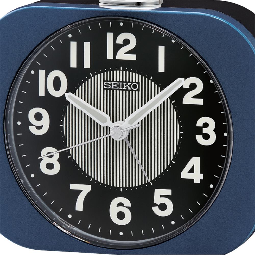 นาฬิกาปลุก SEIKO CLOCKS QHE206L 3.89X5.2 นิ้ว สีน้ำเงิน