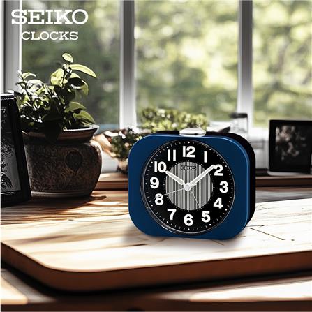 นาฬิกาปลุก SEIKO CLOCKS QHE206L 3.89X5.2 นิ้ว สีน้ำเงิน_5