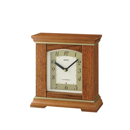 นาฬิกาตั้งโต๊ะ SEIKO CLOCKS QXW249B 8.5X7.9 นิ้ว สีน้ำตาล