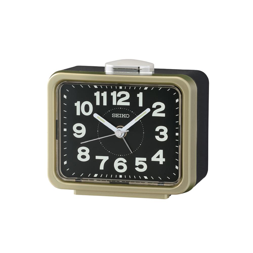 นาฬิกาปลุก SEIKO CLOCKS QHK062G 3.38X4.29 นิ้ว สีทอง