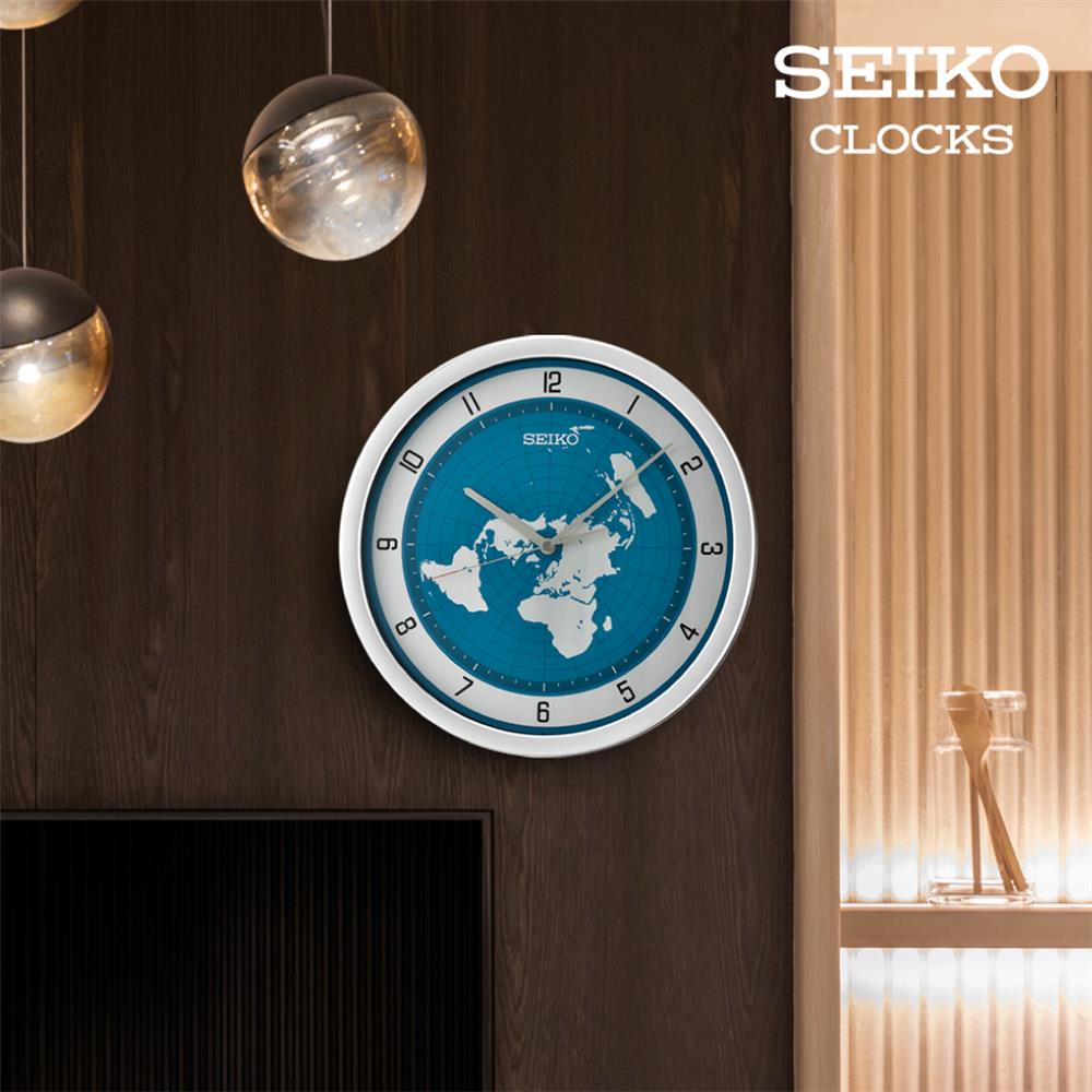 นาฬิกาแขวน SEIKO CLOCKS QXA814S 14.2 นิ้ว สีเงิน