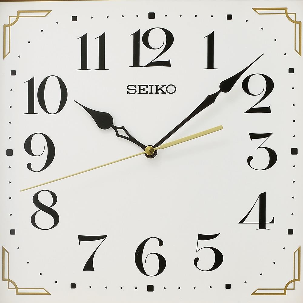 นาฬิกาแขวน SEIKO CLOCKS QXA827B 12.6X14.4 นิ้ว สีน้ำตาลอ่อน