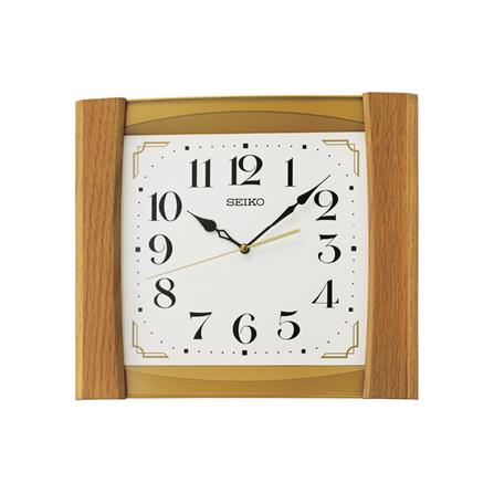 นาฬิกาแขวน SEIKO CLOCKS QXA827B 12.6X14.4 นิ้ว สีน้ำตาลอ่อน_0