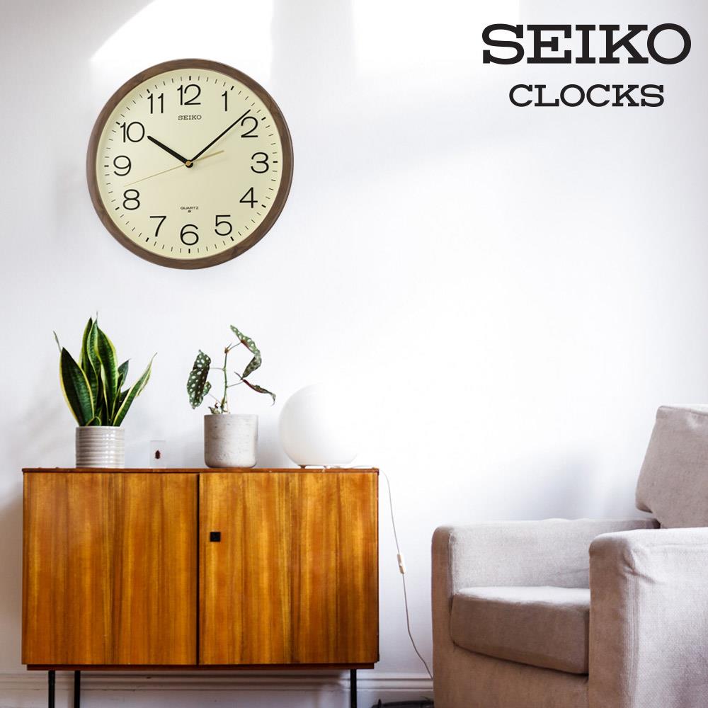 นาฬิกาแขวน SEIKO CLOCKS QXA807B 14.2 นิ้ว สีน้ำตาล
