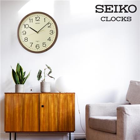 นาฬิกาแขวน SEIKO CLOCKS QXA807B 14.2 นิ้ว สีน้ำตาล_1