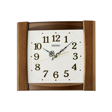 นาฬิกาแขวน SEIKO CLOCKS QXA827Z 12.6X14.4 นิ้ว สีน้ำตาลเข้ม