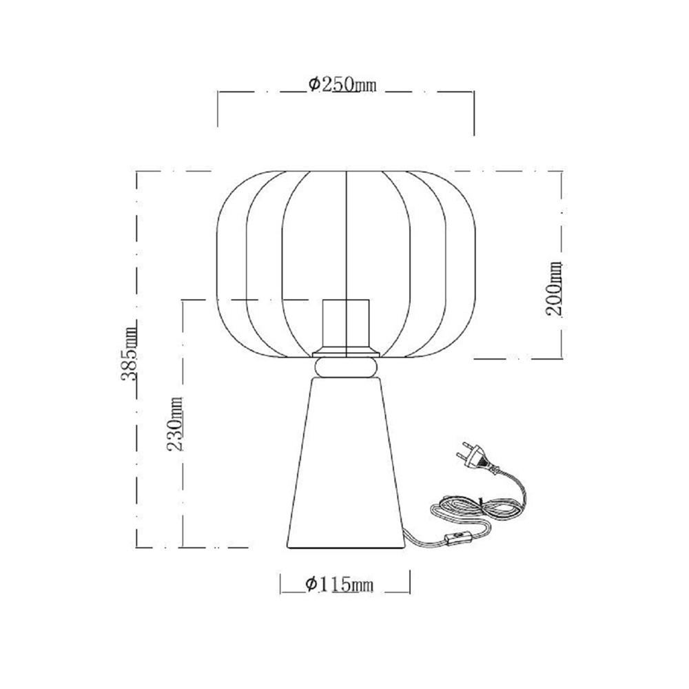 ไฟตั้งโต๊ะ CARINI MT24102 สีใส/ทอง/ดำ