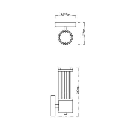 ไฟกิ่งภายใน CARINI MB24019 สีขาวใส/ทอง 1 หัว_6