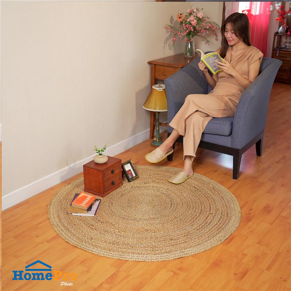 พรม HOME LIVING STYLE JUTE HARYA 130X130 ซม. สีน้ำตาล