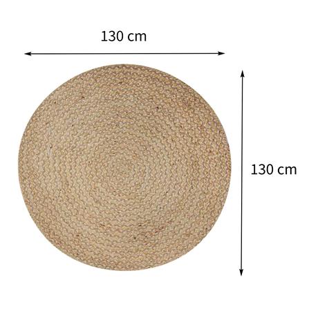 พรม HOME LIVING STYLE JUTE HARYA 130X130 ซม. สีน้ำตาล_7