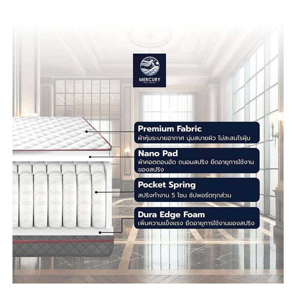 ที่นอน 3.5 ฟุต MERCURY MATTRESS LUXOR X