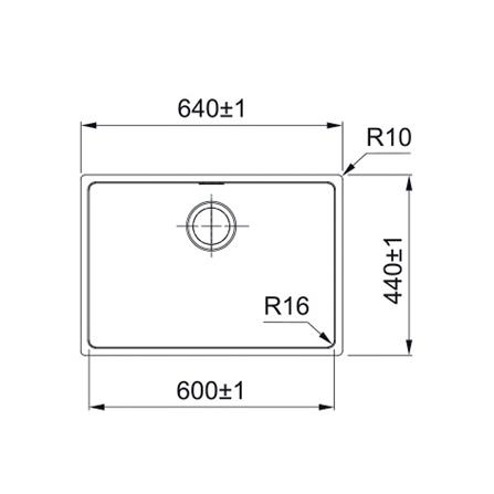 ซิงค์ฝัง 1 หลุม FRANKE FEX210-60 สีเงิน 64 ซม._1