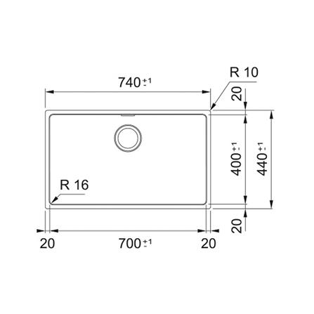 ซิงค์ฝัง 1 หลุม FRANKE FEX210-70 สีเงิน 74 ซม._1