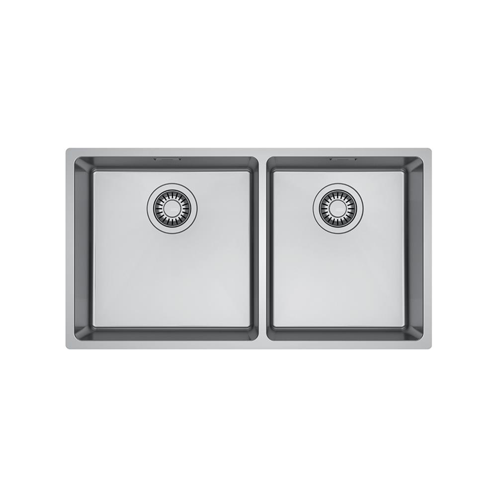 ซิงค์ฝัง 2 หลุม FRANKE FEX220-40-35 SBR สีเงิน 80 ซม.
