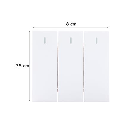 สวิตซ์ 2 ทาง 3 ช่อง SIZE L SIMON 52S-032L-WH สีขาว_2