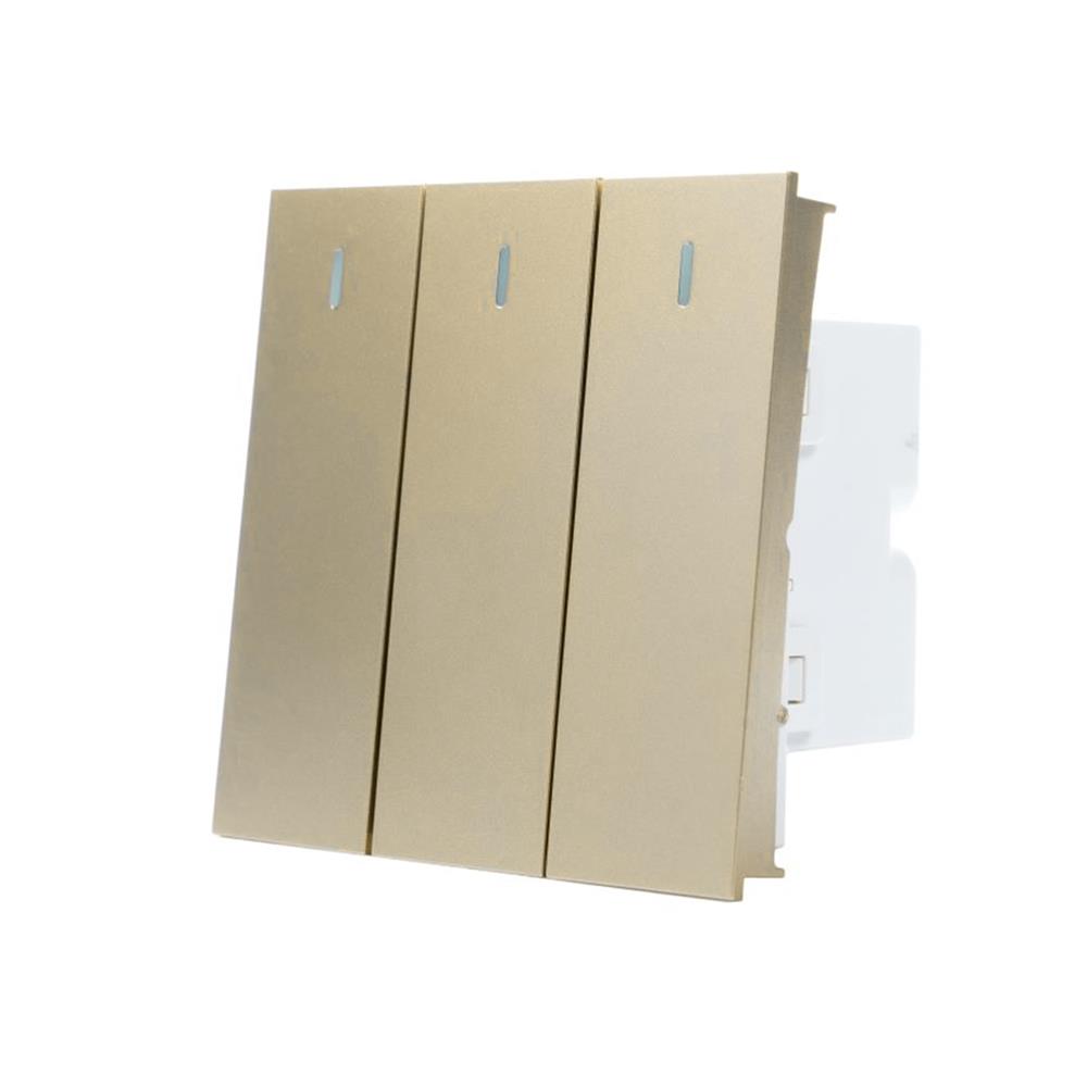 สวิตซ์ 2 ทาง 3 ช่อง SIZE L SIMON 52S-032L-G7 สีทอง