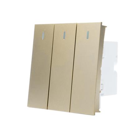 สวิตซ์ 2 ทาง 3 ช่อง SIZE L SIMON 52S-032L-G7 สีทอง_1