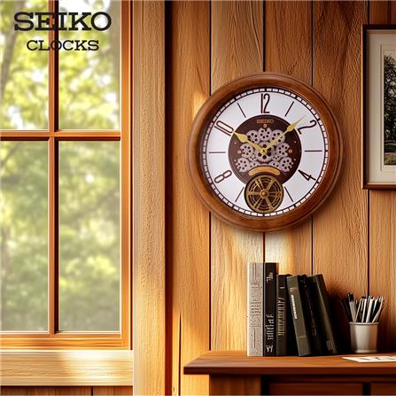นาฬิกาแขวน SEIKO CLOCKS QXM611B 14.7 นิ้ว สีน้ำตาล_6