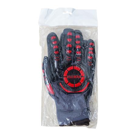 ถุงมือถักเคลือบไมโครโฟมไนไตร MICROTEX HI-GRIP FREE SIZE สีดำ/เทา (แพ็ก 1 คู่)_1