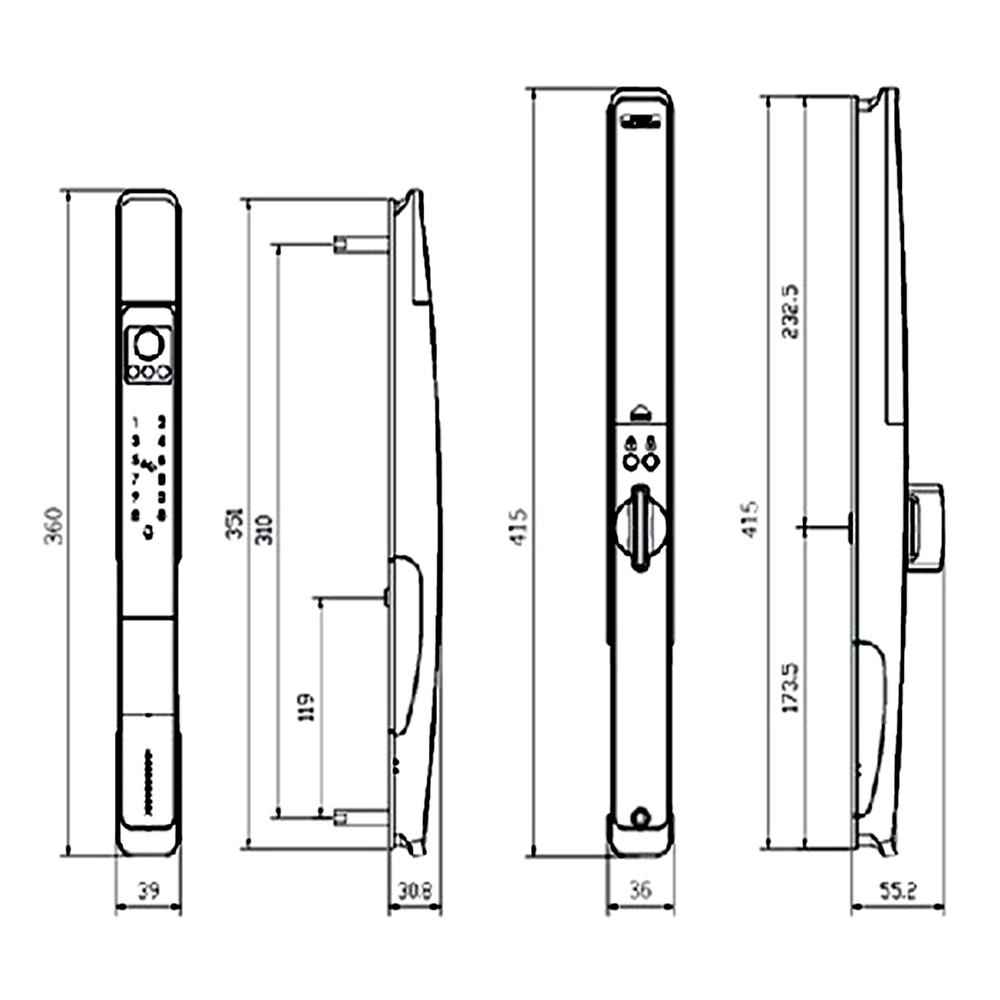 กลอนดิจิตอล VECO LBS216F สีดำ