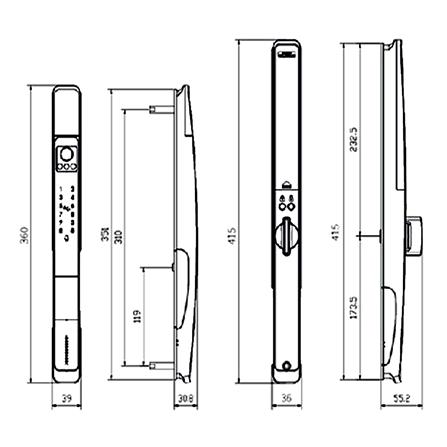 กลอนดิจิตอล VECO LBS216F สีดำ_2