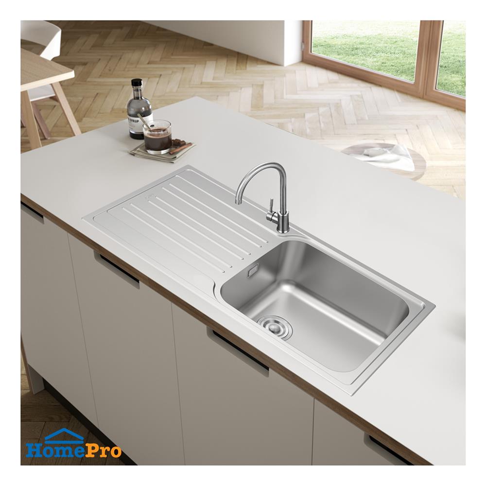 ซิงค์ฝัง 1 หลุม 1 ที่พัก TEKA TG 100 1B1D SS เงิน