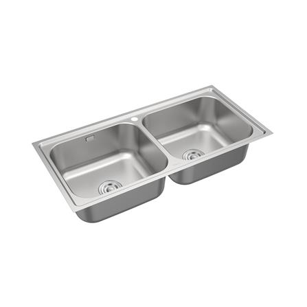 ซิงค์ฝัง 2 หลุม TEKA TG 100 2B OVF PAL สีเงิน_1