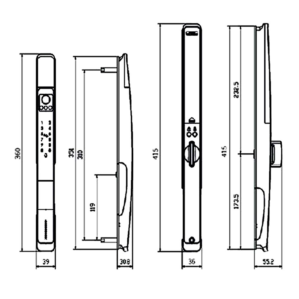 กลอนดิจิตอล VECO LBS216F-SD สีดำ
