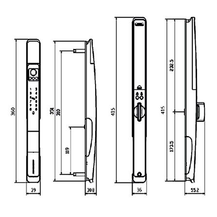 กลอนดิจิตอล VECO LBS216F-SD สีดำ_1
