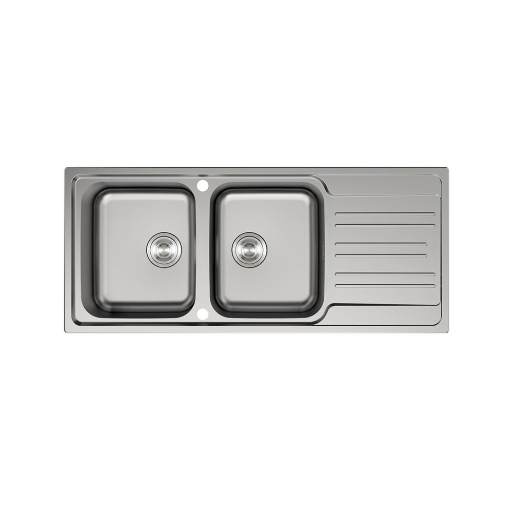 ซิงค์ฝัง 2 หลุม 1 ที่พัก TEKA TG 120 2B1D สีเงิน