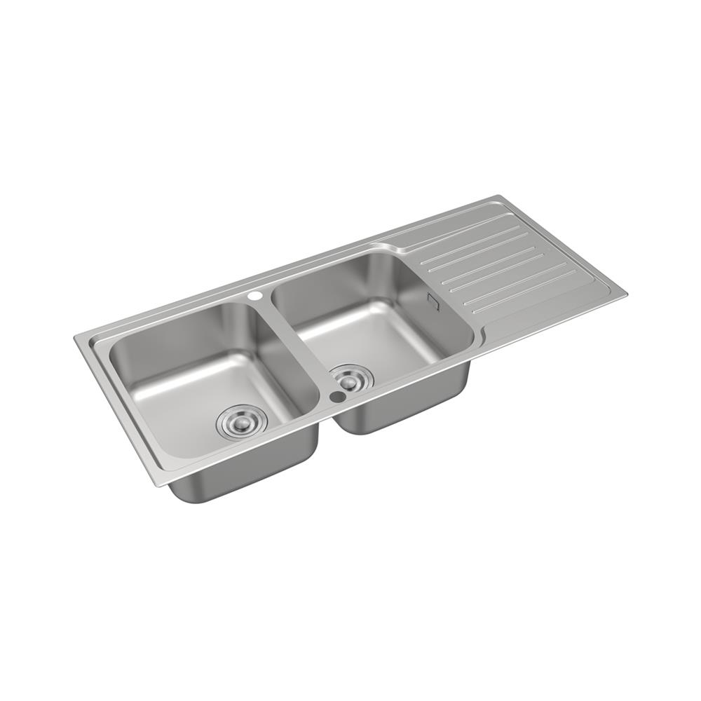 ซิงค์ฝัง 2 หลุม 1 ที่พัก TEKA TG 120 2B1D สีเงิน