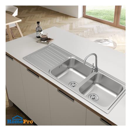 ซิงค์ฝัง 2 หลุม 1 ที่พัก TEKA TG 120 2B1D สีเงิน_2