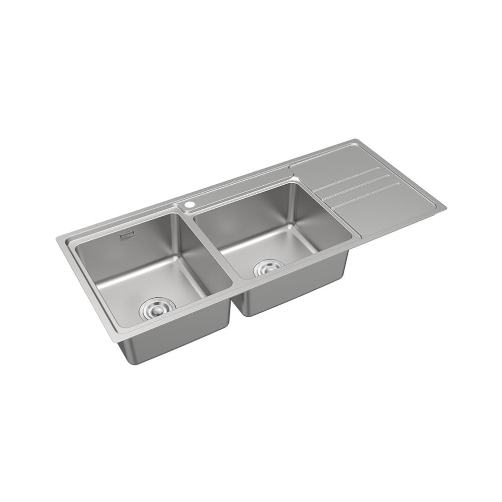 ซิงค์ฝัง 2 หลุม 1 ที่พัก TEKA TT 120 2B1D สีเงิน